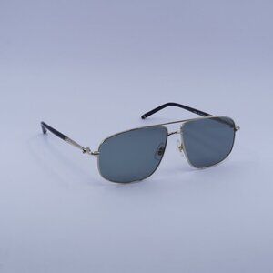 Montblanc MB0069S 002 Sunglasses Black/Gold Aviator Frame, Green Lenses